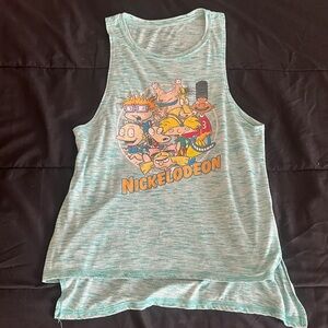 Nickelodeon Cartoon Print Tank Top - Light Blue